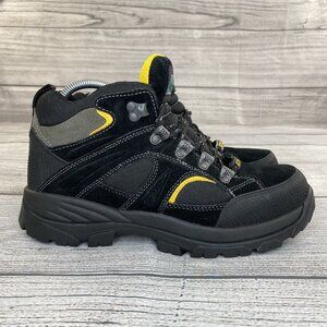 Mack Steel Toe Waterproof Work Boots Men Size 9.5 Slip /Oil Resistant BLK/Yellow